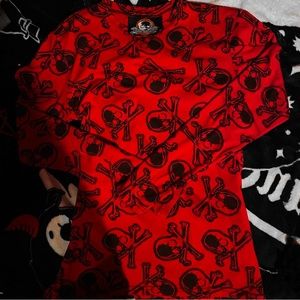 SUPER RARE 90s Lip Service Rock Sl*t Skull Shirt